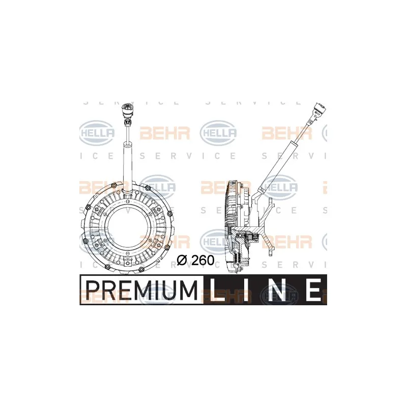 Embrayage, ventilateur de radiateur HELLA 8MV 376 734-371