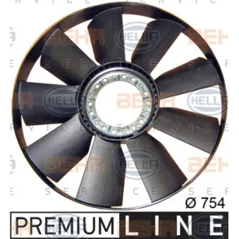 Roue du souffleur, refroidissementdu moteur HELLA