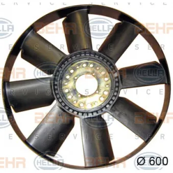 Roue du souffleur, refroidissementdu moteur HELLA 8MV 376 757-731