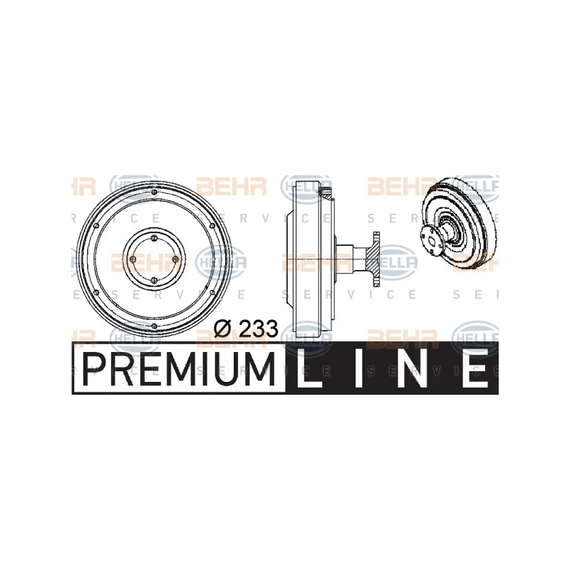 Embrayage, ventilateur de radiateur HELLA 8MV 376 757-091