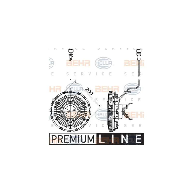 Embrayage, ventilateur de radiateur HELLA 8MV 376 757-111