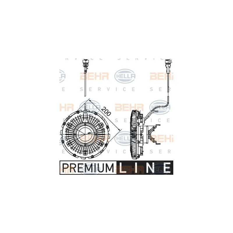 Embrayage, ventilateur de radiateur HELLA 8MV 376 757-121