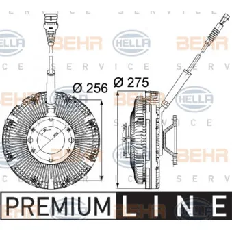 Embrayage, ventilateur de radiateur HELLA