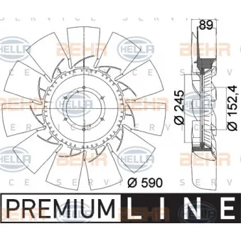 Roue du souffleur, refroidissementdu moteur HELLA