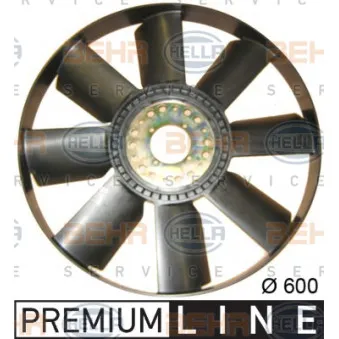 Roue du souffleur, refroidissementdu moteur HELLA 8MV 376 757-741