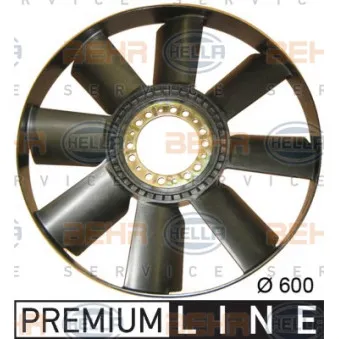 Roue du souffleur, refroidissementdu moteur HELLA 8MV 376 757-751