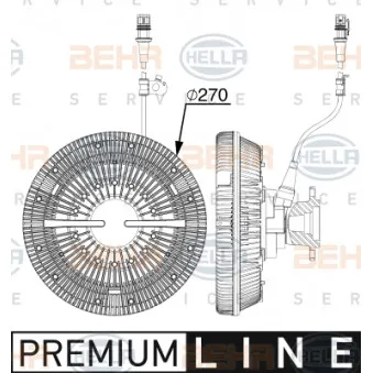 Embrayage, ventilateur de radiateur HELLA