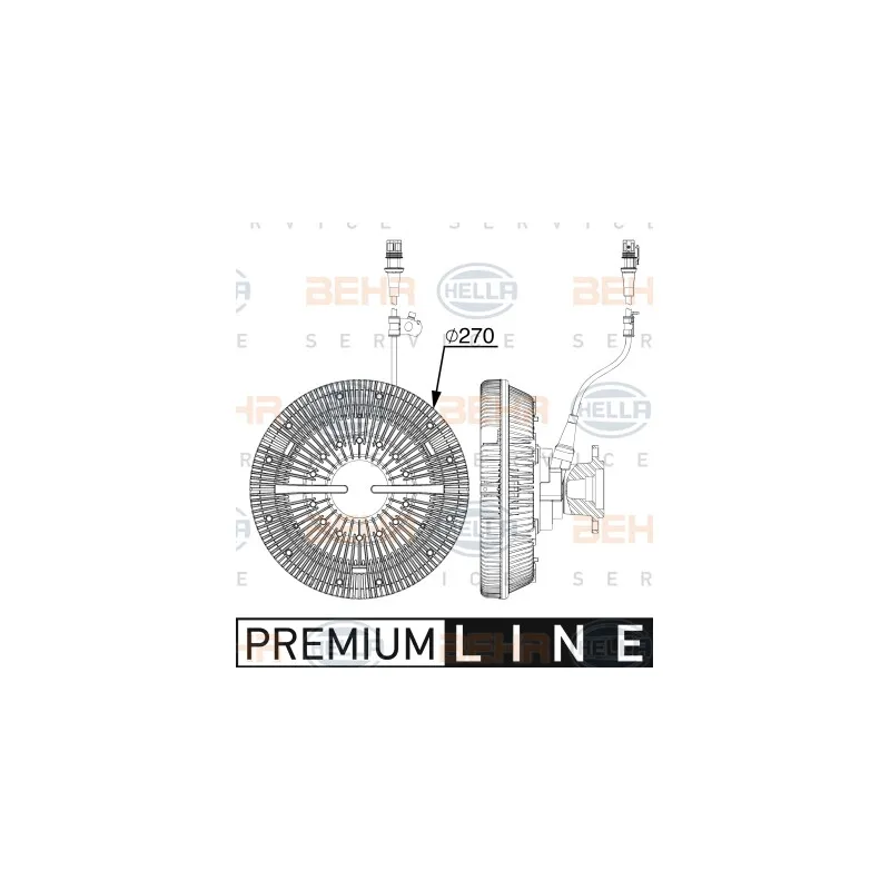 Embrayage, ventilateur de radiateur HELLA 8MV 376 912-181