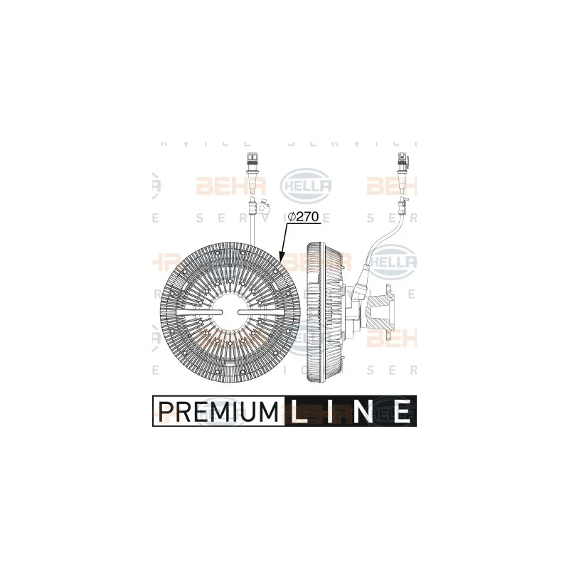 Embrayage, ventilateur de radiateur HELLA 8MV 376 912-171