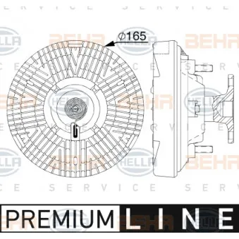 Embrayage, ventilateur de radiateur HELLA