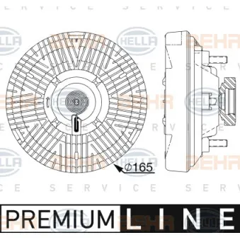 Embrayage, ventilateur de radiateur HELLA