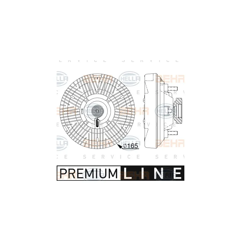 Embrayage, ventilateur de radiateur HELLA 8MV 376 912-091
