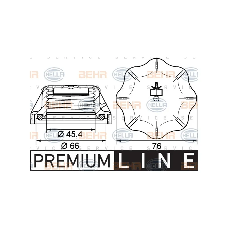 Bouchon, réservoir de liquide de refroidissement HELLA 8MY 376 742-311