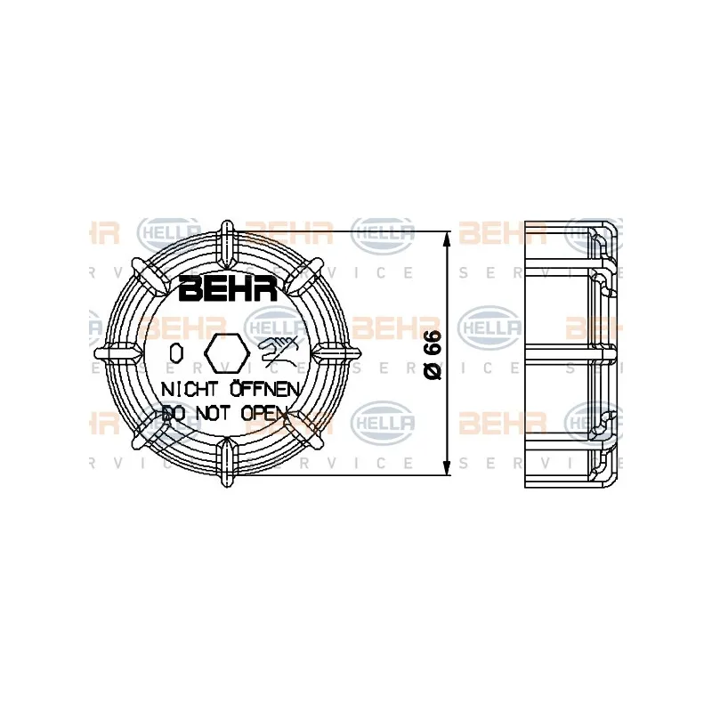Bouchon, réservoir de liquide de refroidissement HELLA 8MY 376 737-031