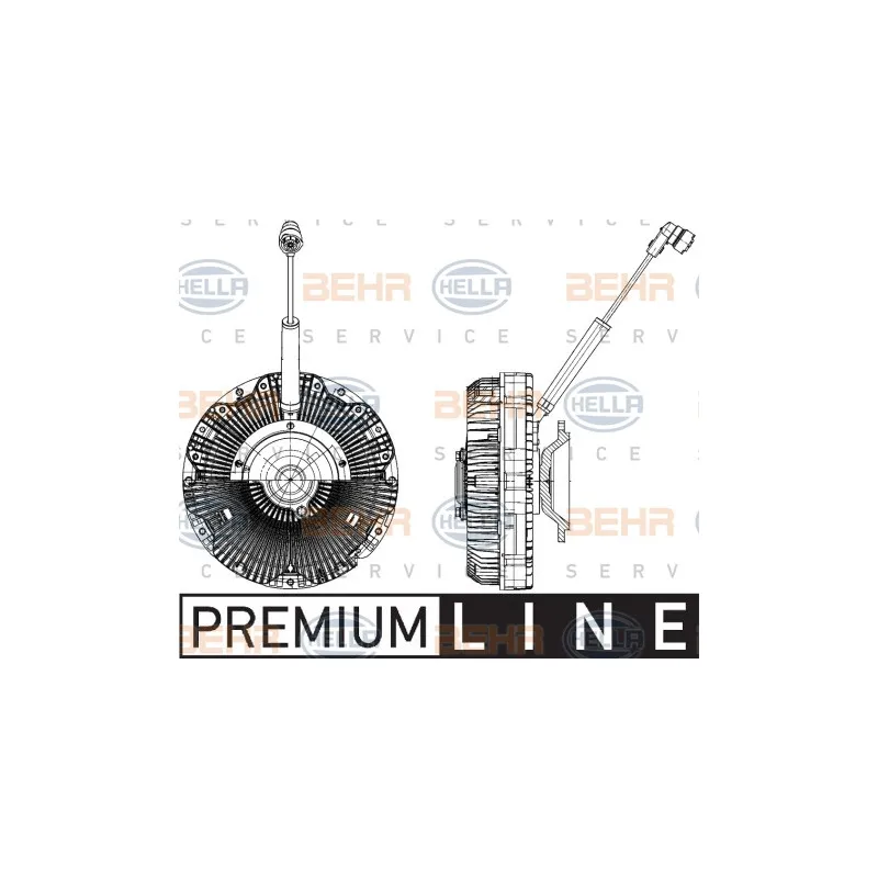 Embrayage, ventilateur de radiateur HELLA 8MV 376 791-161