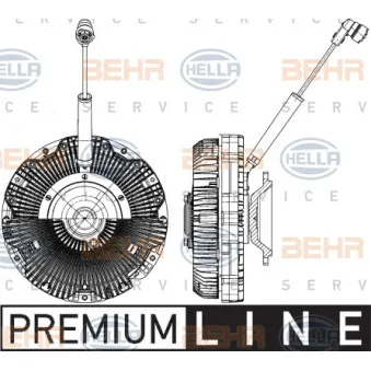 Embrayage, ventilateur de radiateur HELLA