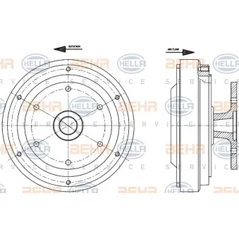 Embrayage, ventilateur de radiateur HELLA
