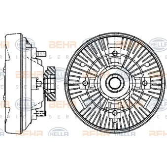 Embrayage, ventilateur de radiateur HELLA