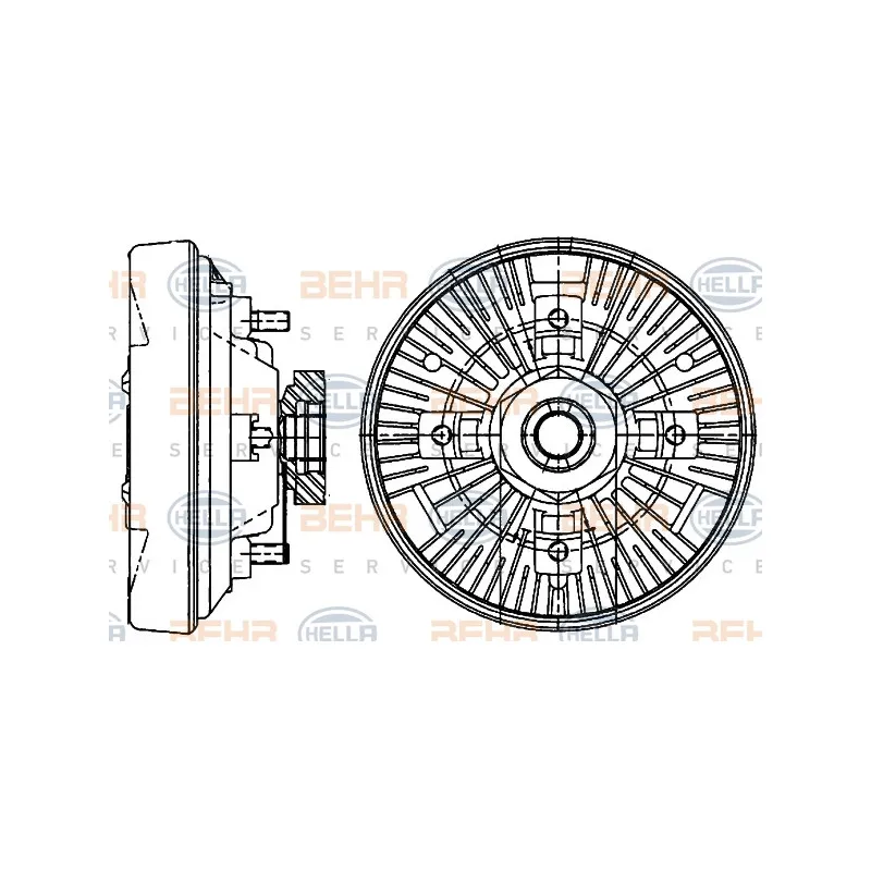 Embrayage, ventilateur de radiateur HELLA 8MV 376 906-681
