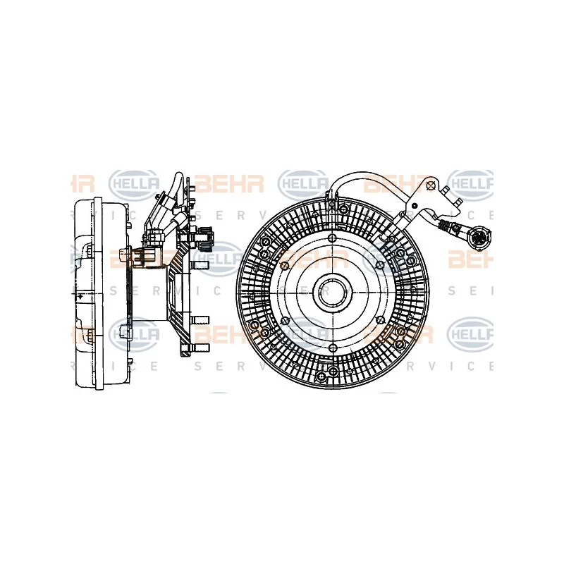 Embrayage, ventilateur de radiateur HELLA 8MV 376 906-661