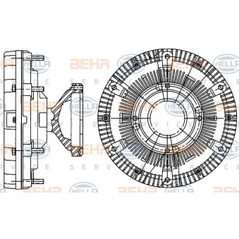 Embrayage, ventilateur de radiateur HELLA