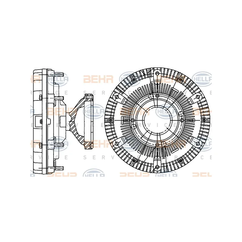 Embrayage, ventilateur de radiateur HELLA 8MV 376 906-701