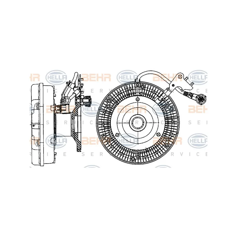 Embrayage, ventilateur de radiateur HELLA 8MV 376 906-711