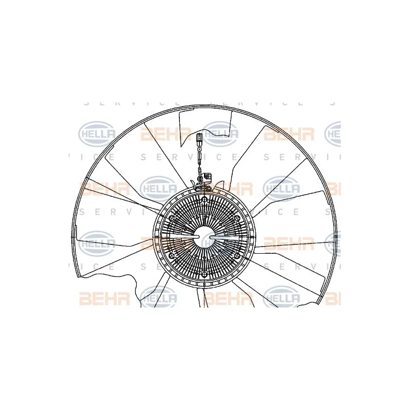 Ventilateur, refroidissement du moteur HELLA 8MV 376 906-721