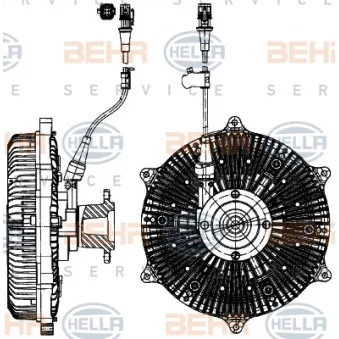 Embrayage, ventilateur de radiateur HELLA