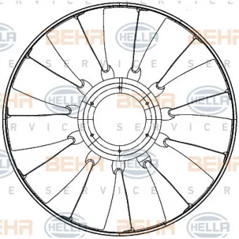 Roue du souffleur, refroidissementdu moteur HELLA