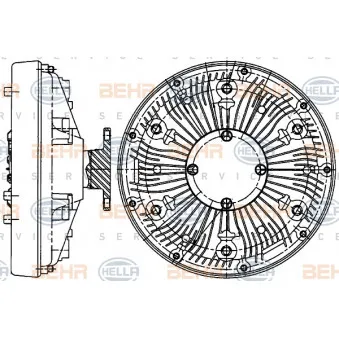 Embrayage, ventilateur de radiateur HELLA