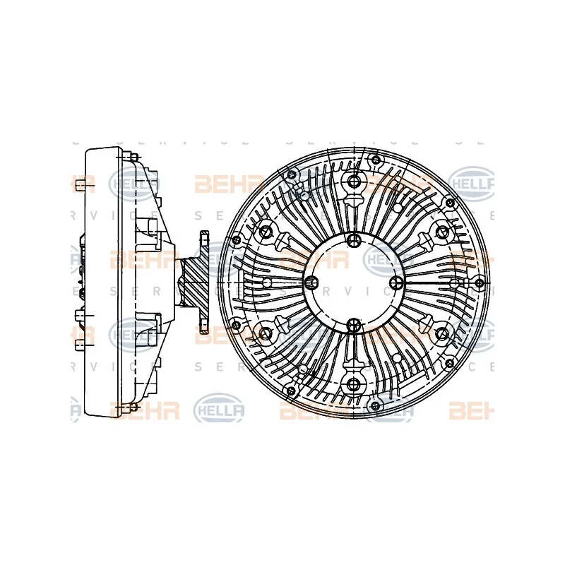 Embrayage, ventilateur de radiateur HELLA 8MV 376 907-231