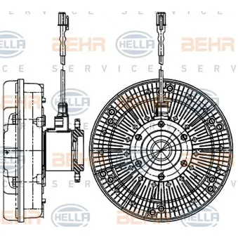 Embrayage, ventilateur de radiateur HELLA