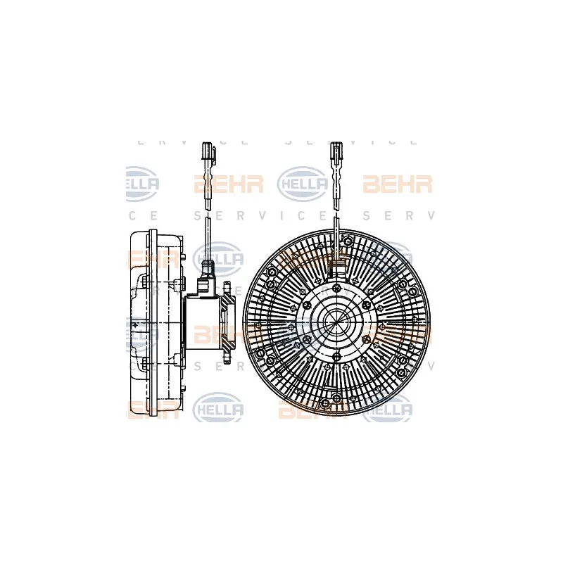 Embrayage, ventilateur de radiateur HELLA 8MV 376 907-251