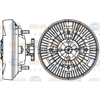 Embrayage, ventilateur de radiateur HELLA
