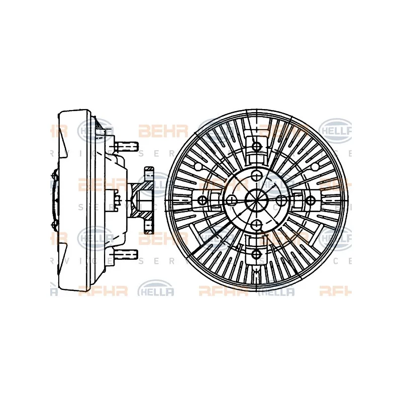 Embrayage, ventilateur de radiateur HELLA 8MV 376 907-201