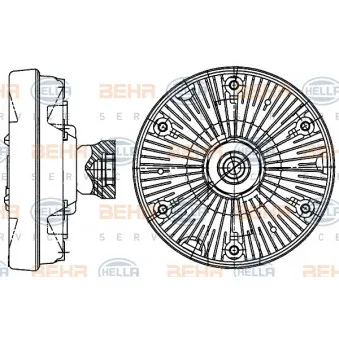 Embrayage, ventilateur de radiateur HELLA