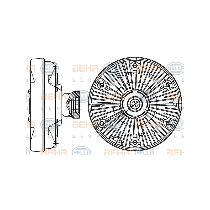 Embrayage, ventilateur de radiateur HELLA 8MV 376 907-281