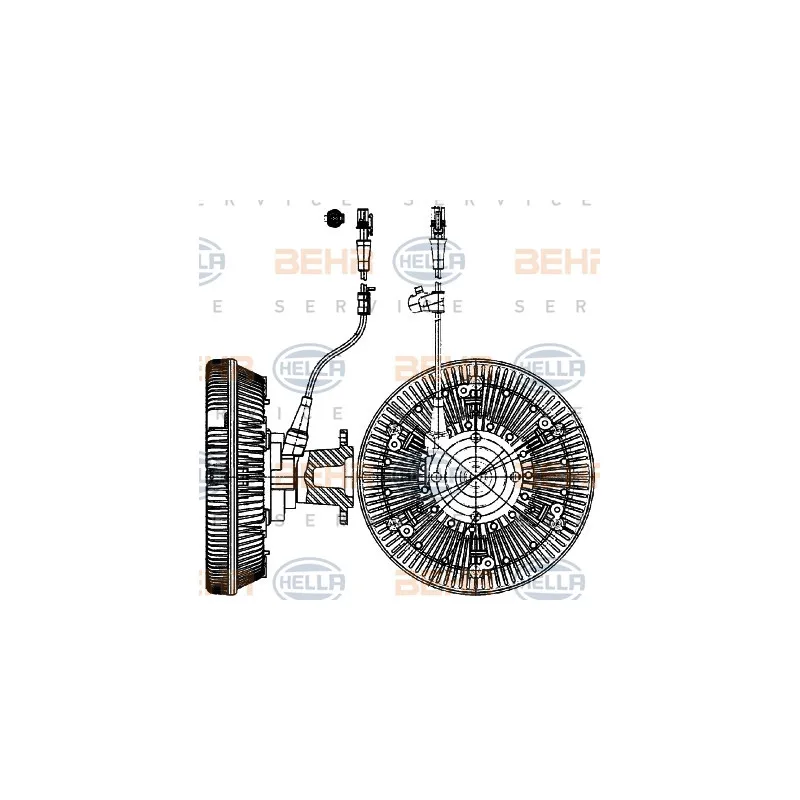 Embrayage, ventilateur de radiateur HELLA 8MV 376 907-221
