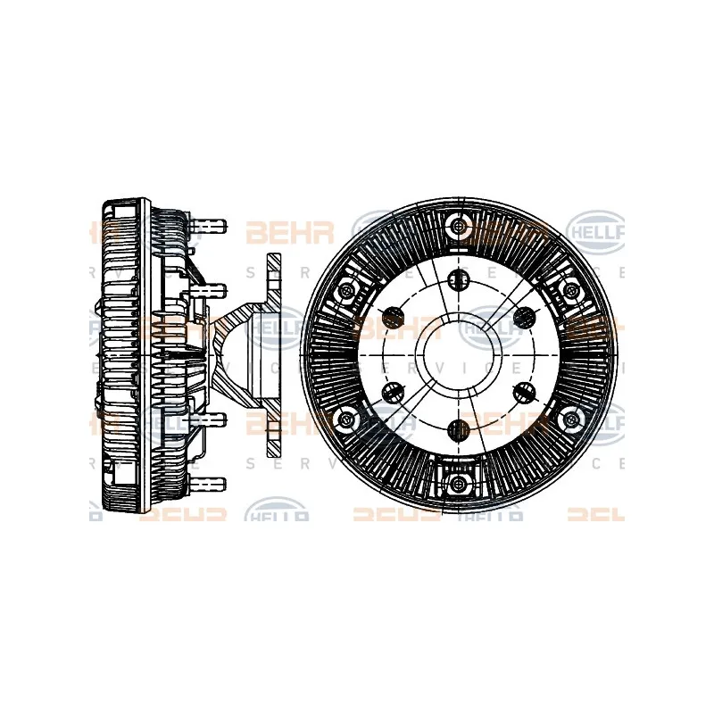 Embrayage, ventilateur de radiateur HELLA 8MV 376 907-291
