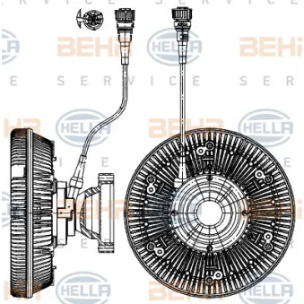 Embrayage, ventilateur de radiateur HELLA