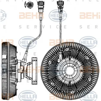 Embrayage, ventilateur de radiateur HELLA