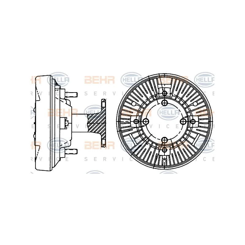 Embrayage, ventilateur de radiateur HELLA 8MV 376 906-541