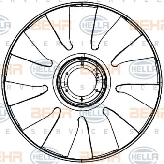 Roue du souffleur, refroidissementdu moteur HELLA