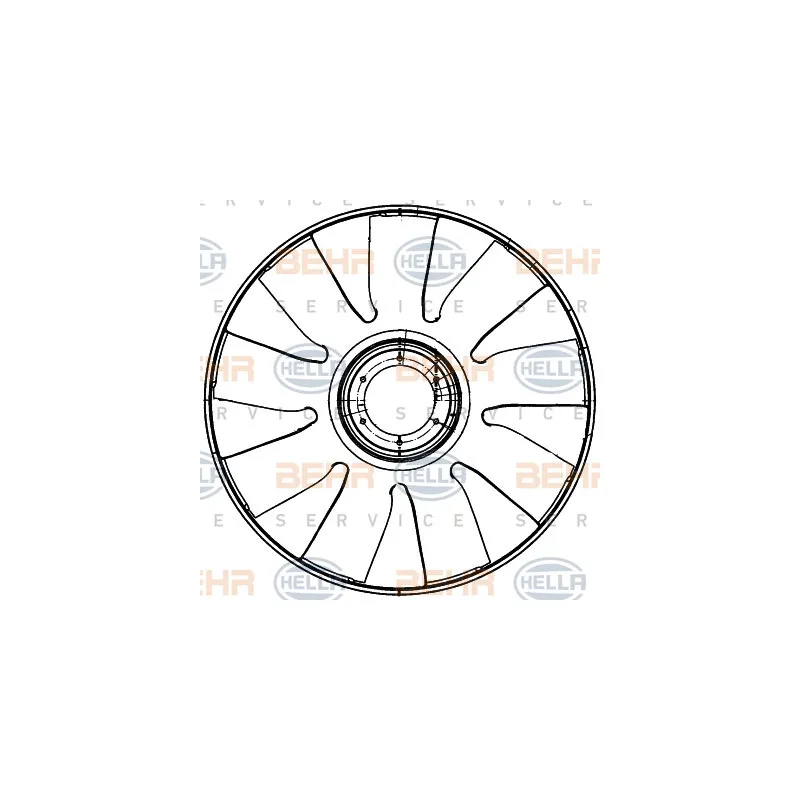 Roue du souffleur, refroidissementdu moteur HELLA 8MV 376 906-531