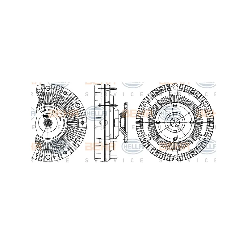 Embrayage, ventilateur de radiateur HELLA 8MV 376 906-501