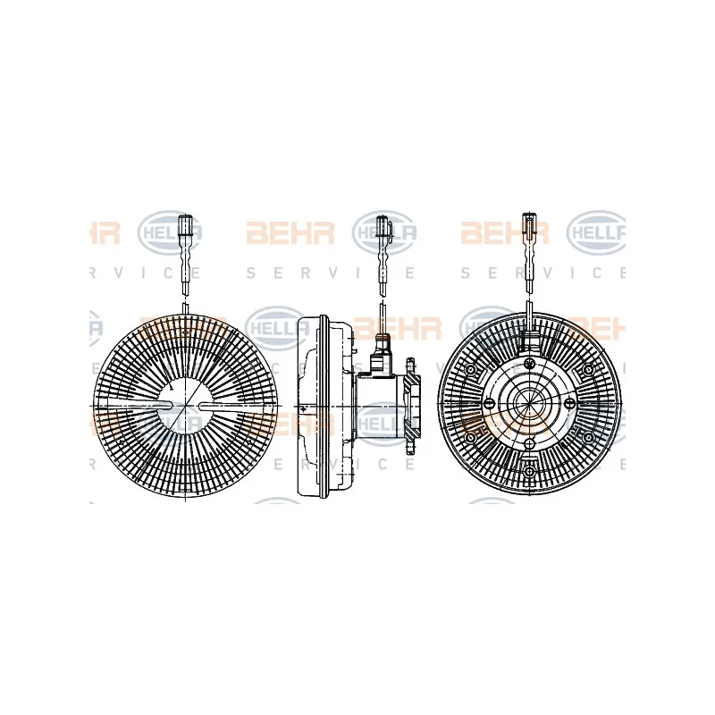 Embrayage, ventilateur de radiateur HELLA 8MV 376 906-521