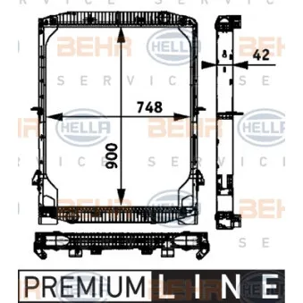 Radiateur, refroidissement du moteur HELLA