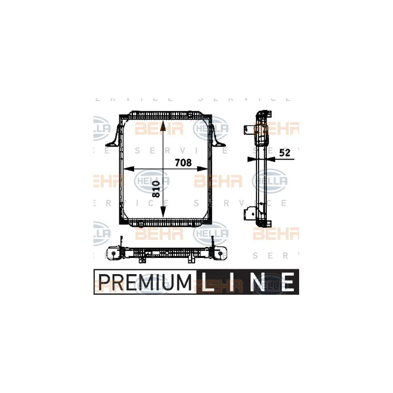 Radiateur, refroidissement du moteur HELLA 8MK 376 721-771