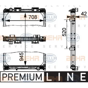 Radiateur, refroidissement du moteur HELLA